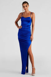 Alani Strappy Back Satin Formal Dress